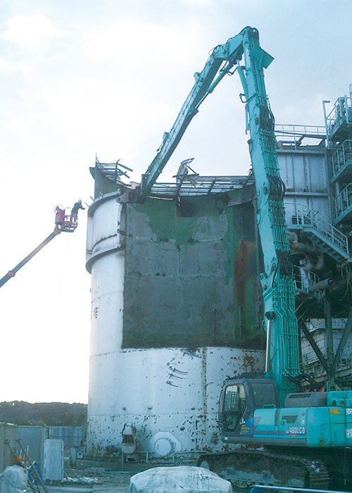 脱硫塔解体工事