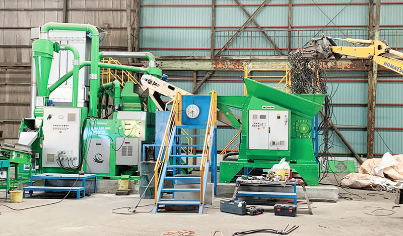 廃電線処理機（白ナゲット）：㈱森田環境テック